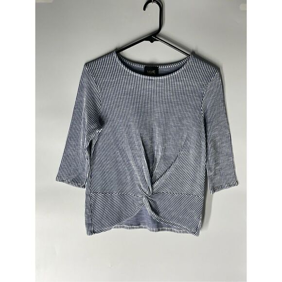 Anthropologie W5 Textured Striped Knotted Front Top Size Small - Picture 1 of 6
